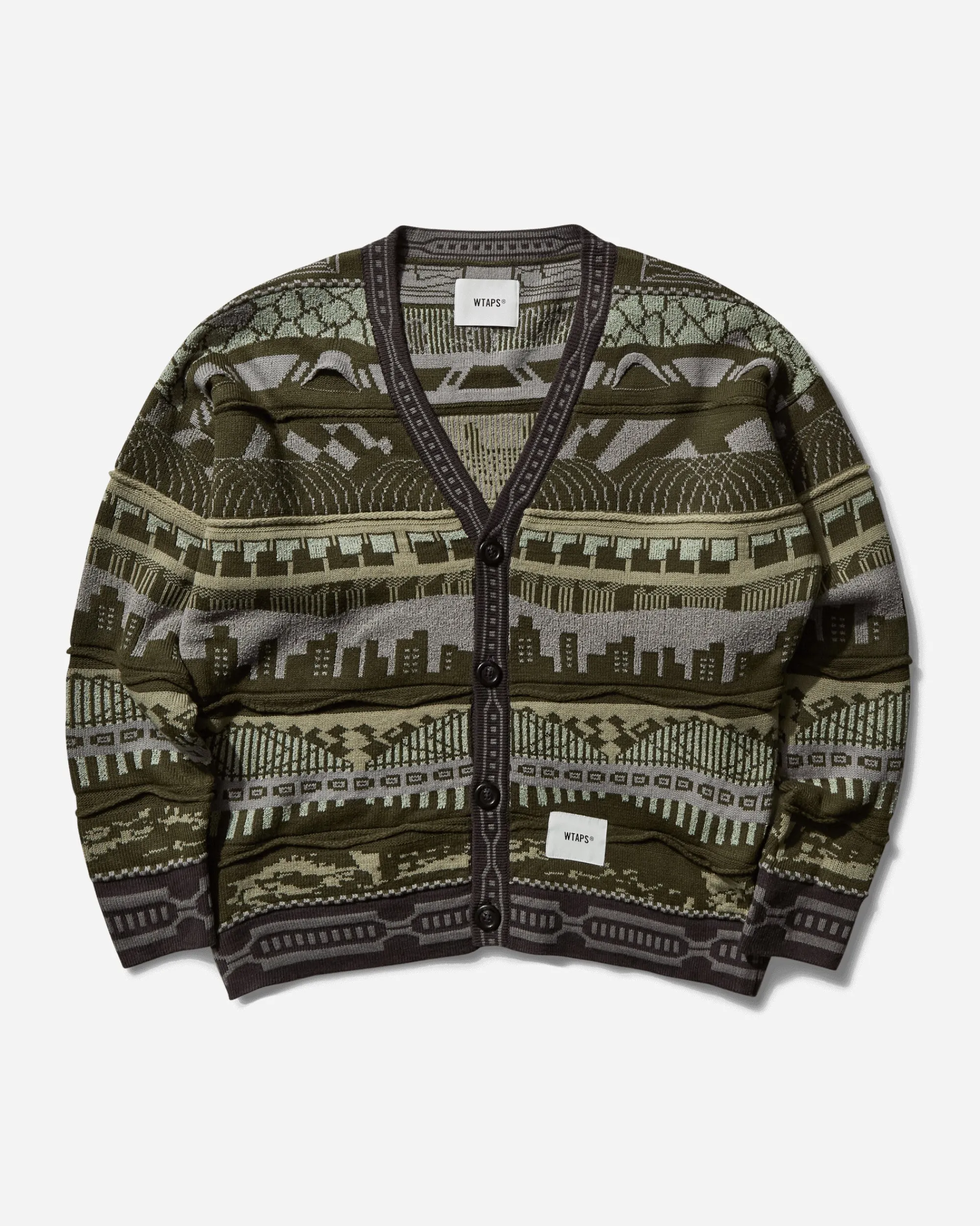 WTAPS Knitwear^Men's Palmer 813 Cardigan Olive Drab