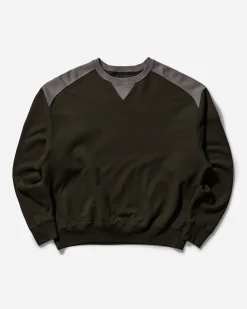 Cav Empt Sweatshirts^Men's Panel Shoulder Crewneck Sweatshirt Black