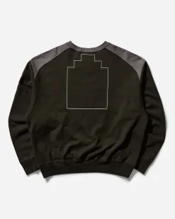 Cav Empt Sweatshirts^Men's Panel Shoulder Crewneck Sweatshirt Black