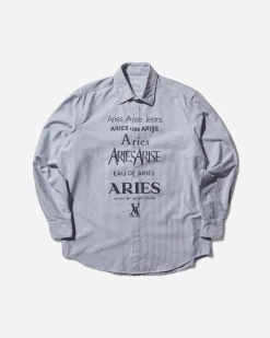 Aries Shirts^Men's Perfume Oxford Shirt Black