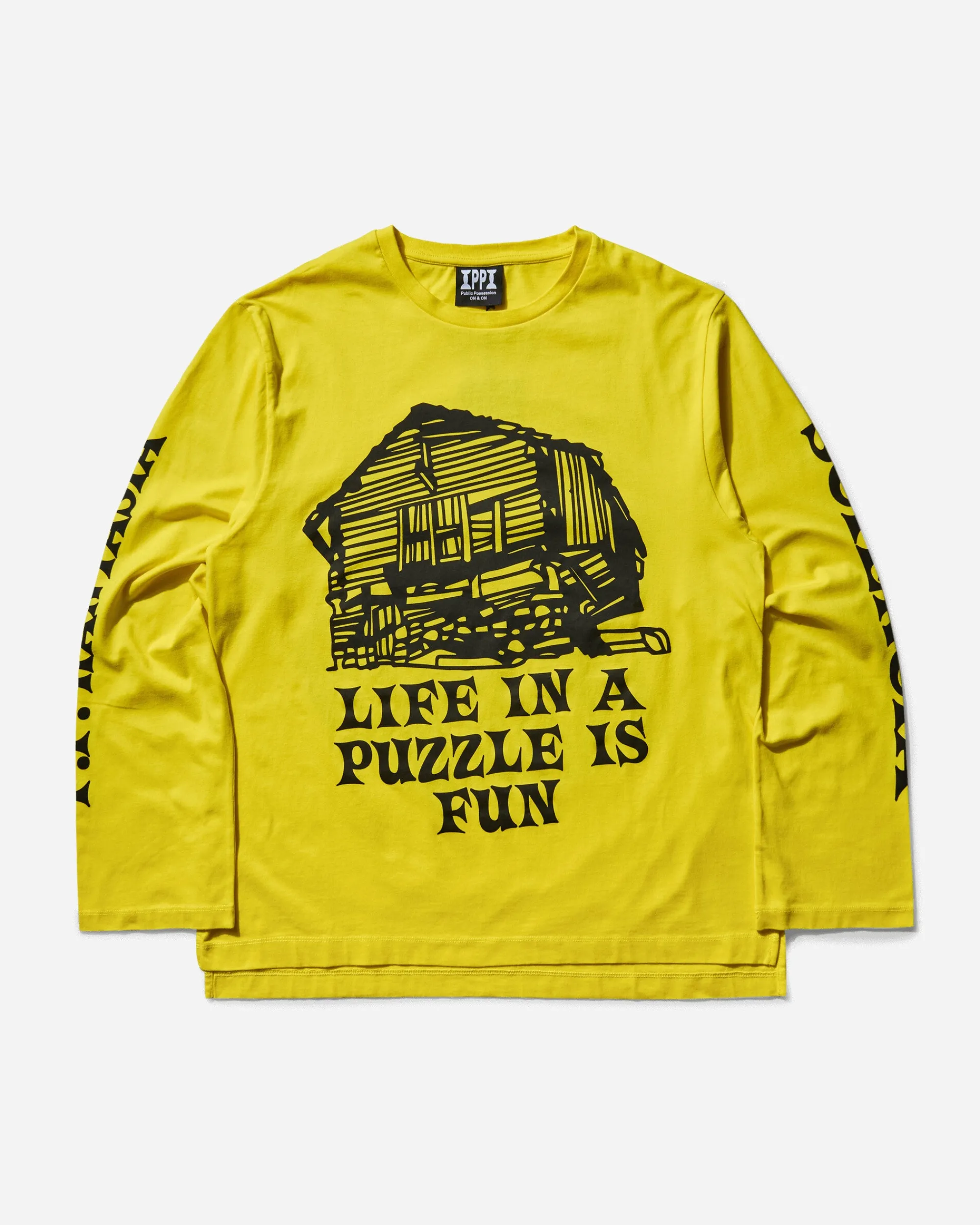 Public Possession T-Shirts^Men's Phantasia Sciencia Longsleeve T-Shirt Yellow