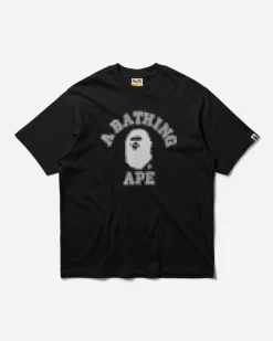 A Bathing Ape T-Shirts^Men's Pixel College Relaxed Fit T-Shirt Black
