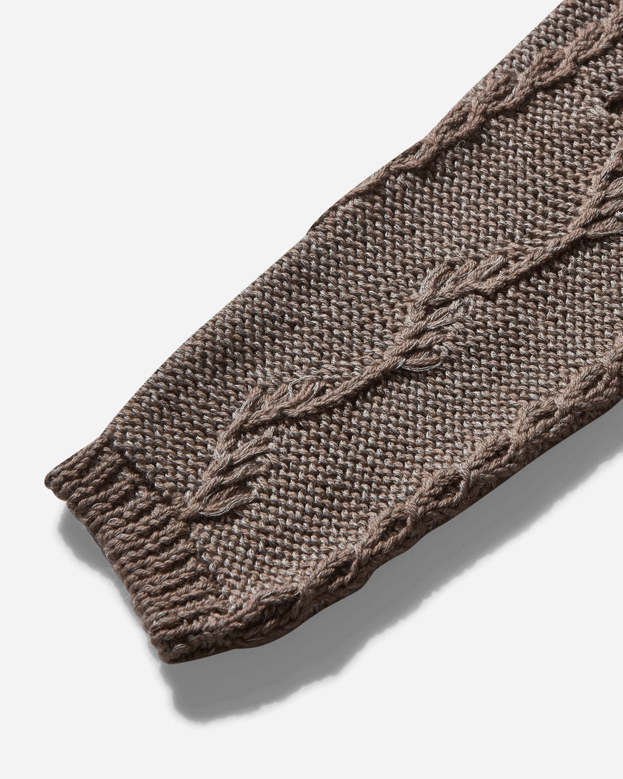 ROA Knitwear^Men's Polo Cable Knit Sweater Grey