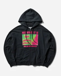 MM6 Maison Margiela Sweatshirts^Men's Printed Zip-Up Hoodie Black