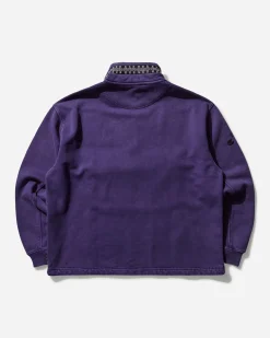 The Trilogy Tapes Sweatshirts^Men's Pulse Tape Funnel Neck Sweatshirt Purple