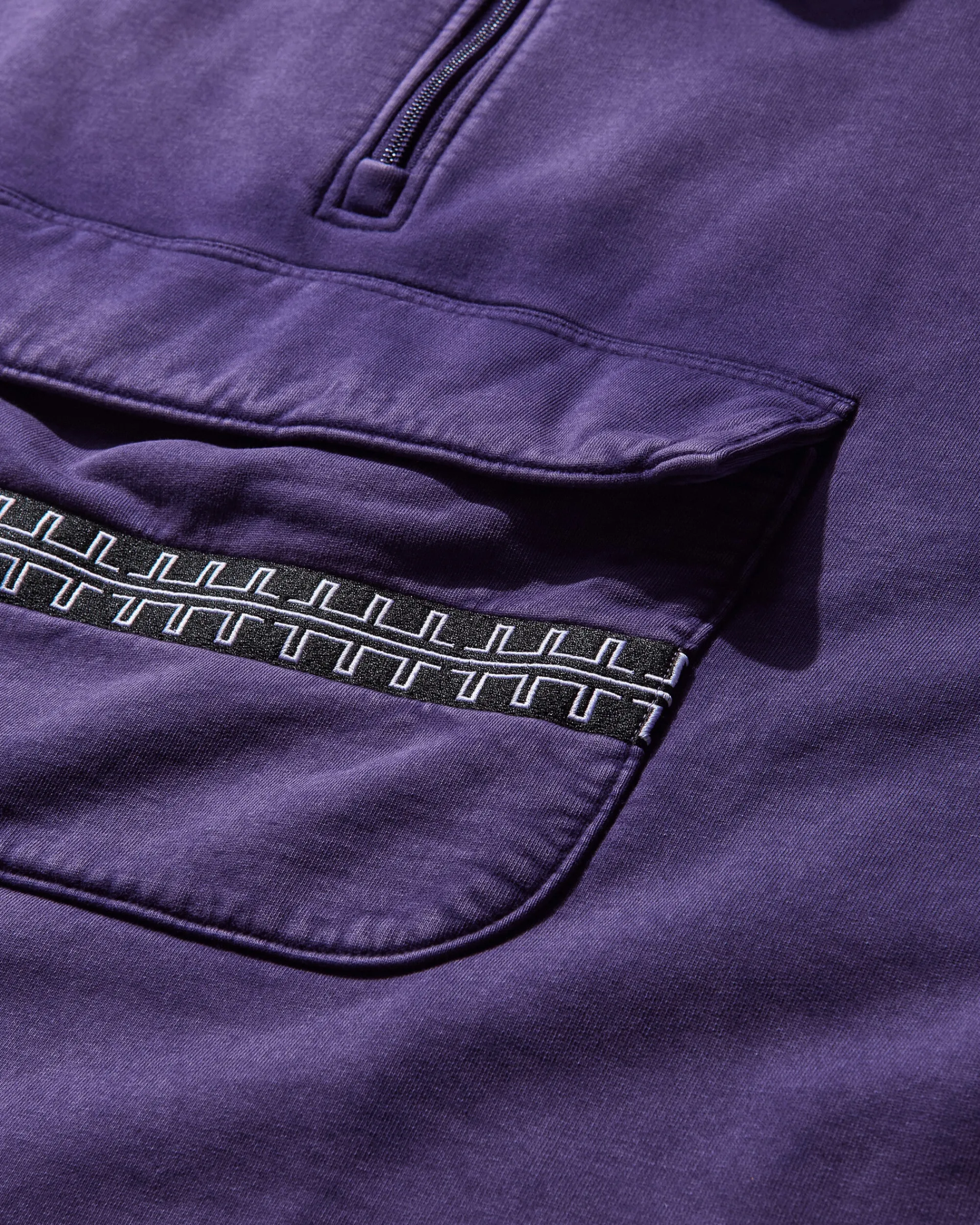 The Trilogy Tapes Sweatshirts^Men's Pulse Tape Funnel Neck Sweatshirt Purple