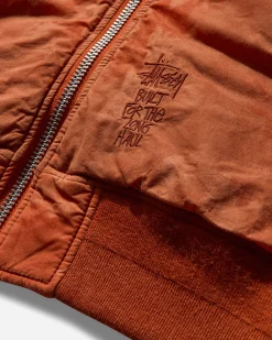 Stüssy Coats And Jackets|Coats And Jackets^Men's Quilted Bomber Waxed Rust