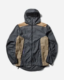 Rayon Vert Coats And Jackets^Men's Recycled Windproof Hooded Jacket Cave Grey