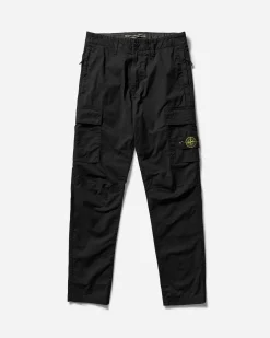 Stone Island Pants^Men's Regular Tapered Cargo Trousers Black