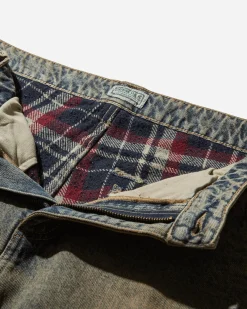 Guess USA Pants^Men's Relaxed Flannel Pants Coated Heavy Stone Washed