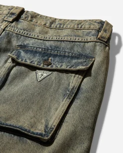 Guess USA Pants^Men's Relaxed Flannel Pants Coated Heavy Stone Washed