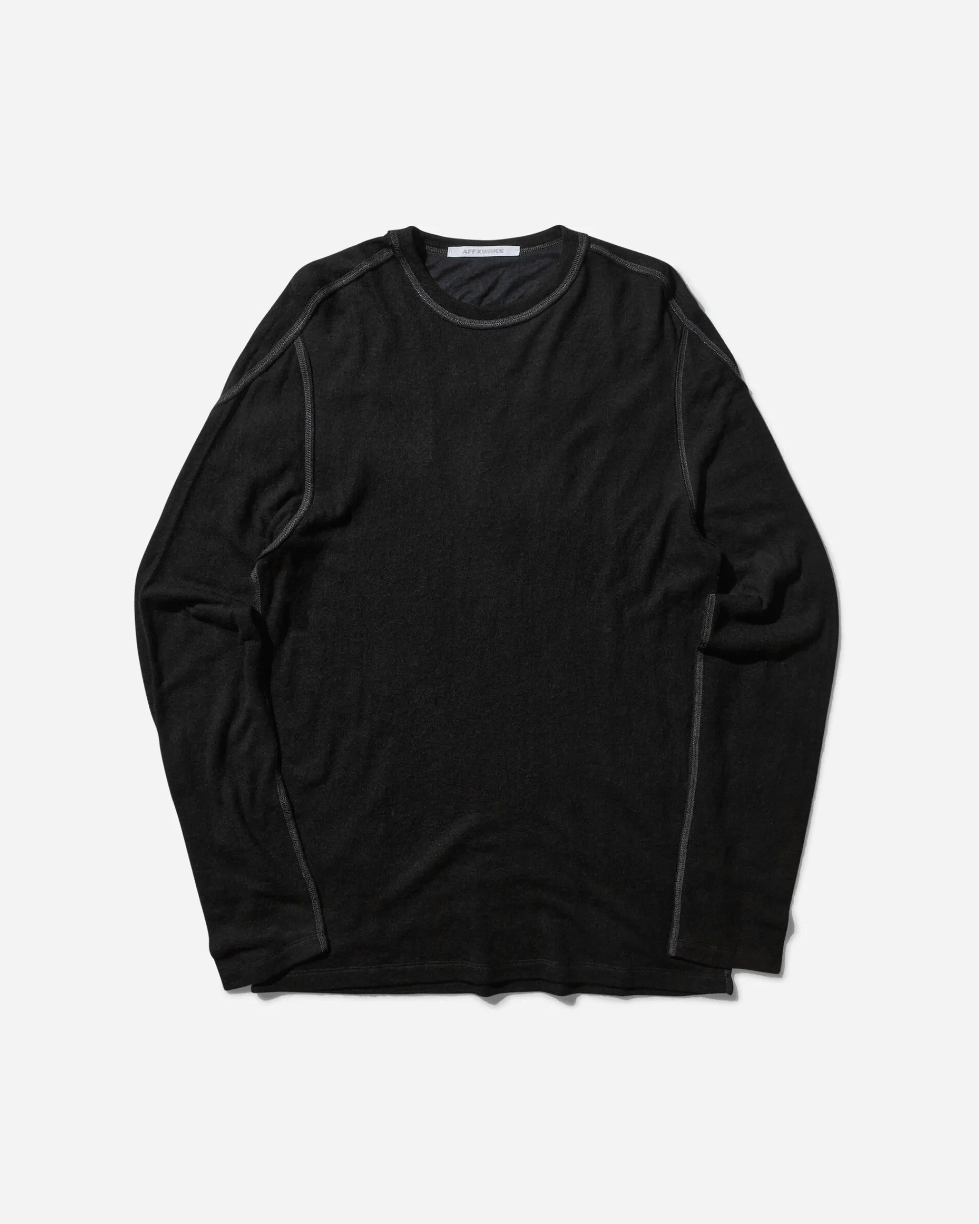 AFFXWRKS Knitwear^Men's Reversible Boxed Pullover Black / Navy