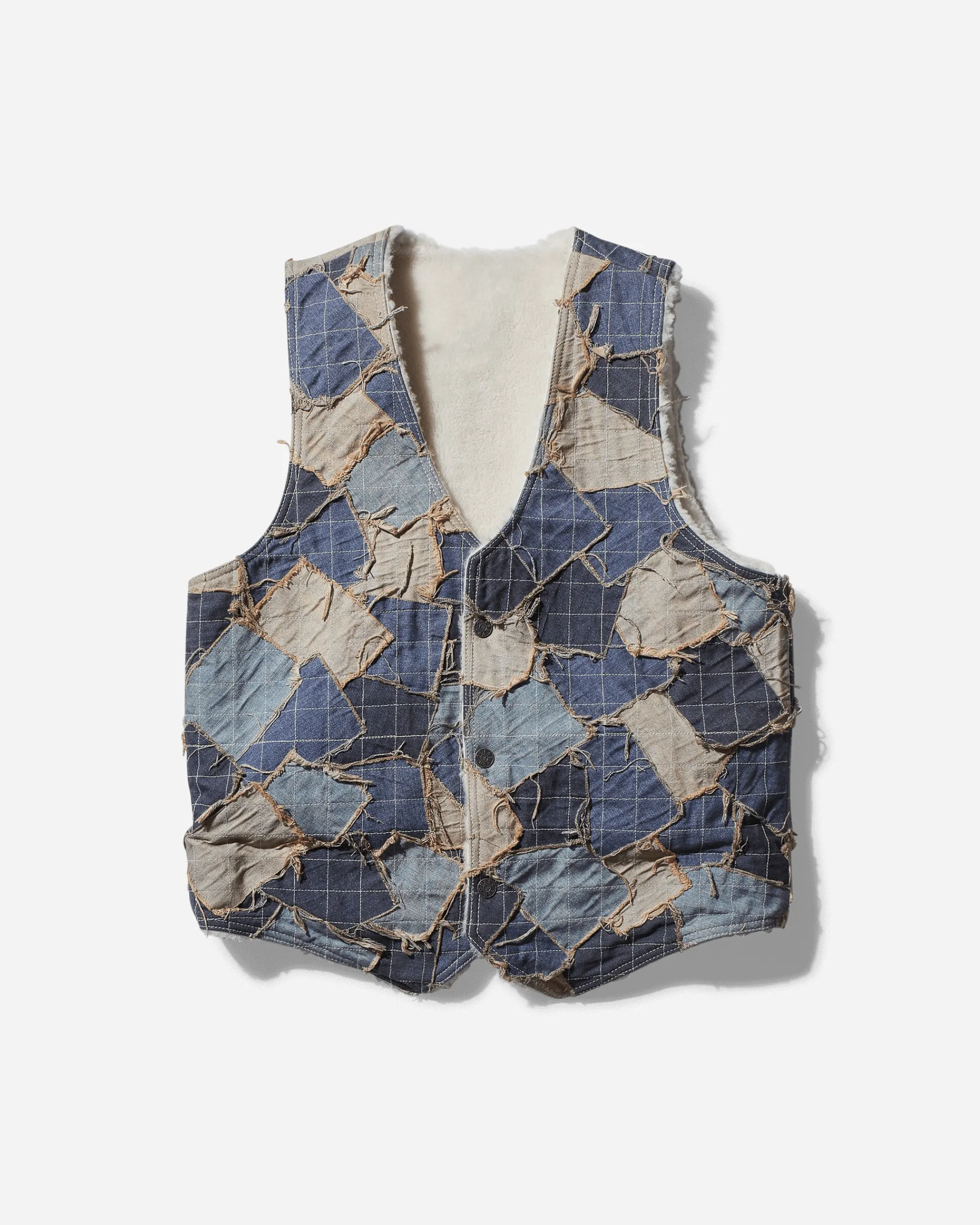 Guess USA Coats And Jackets^Men's Reversible Denim Vest Stained Light Blue