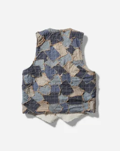 Guess USA Coats And Jackets^Men's Reversible Denim Vest Stained Light Blue