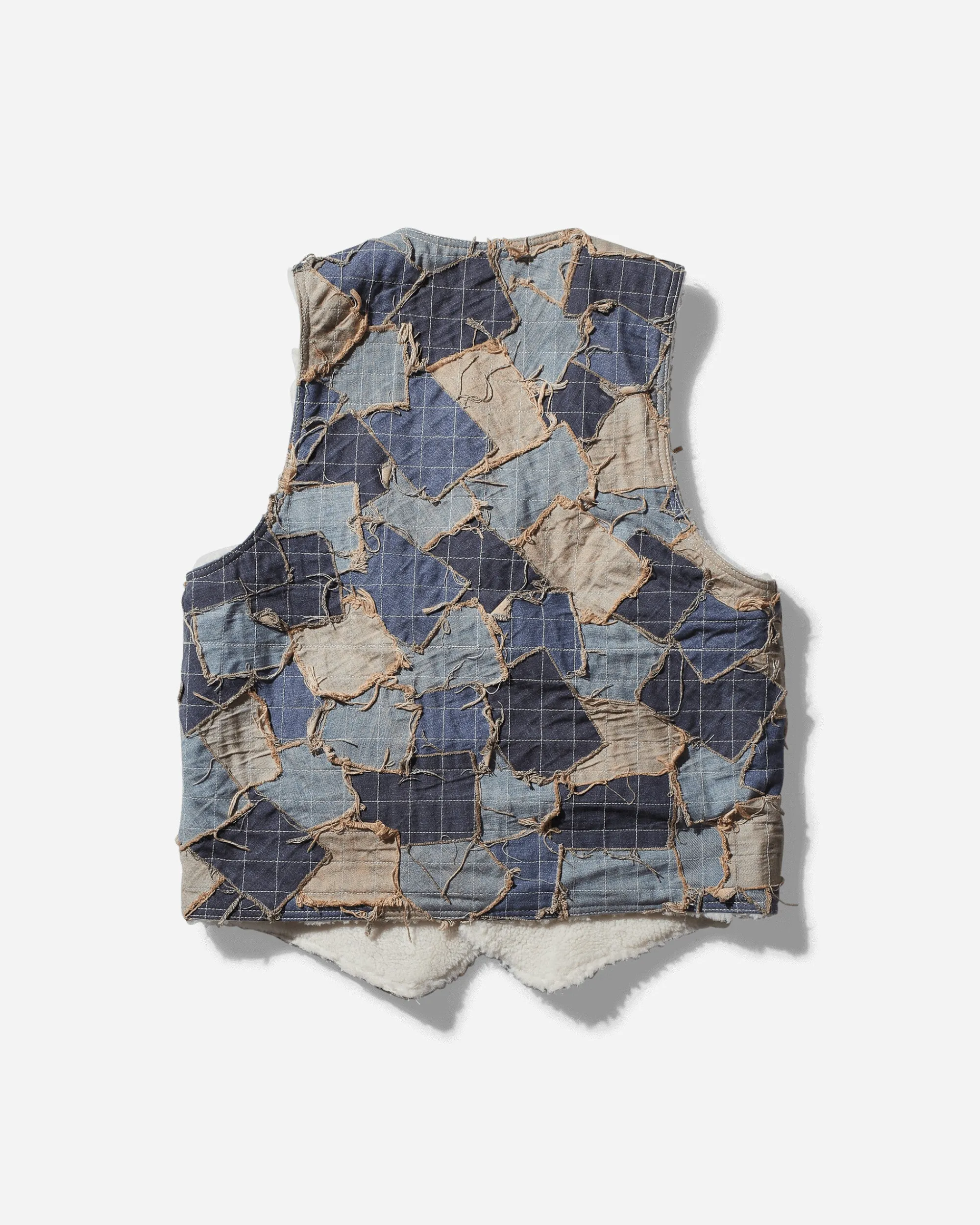Guess USA Coats And Jackets^Men's Reversible Denim Vest Stained Light Blue