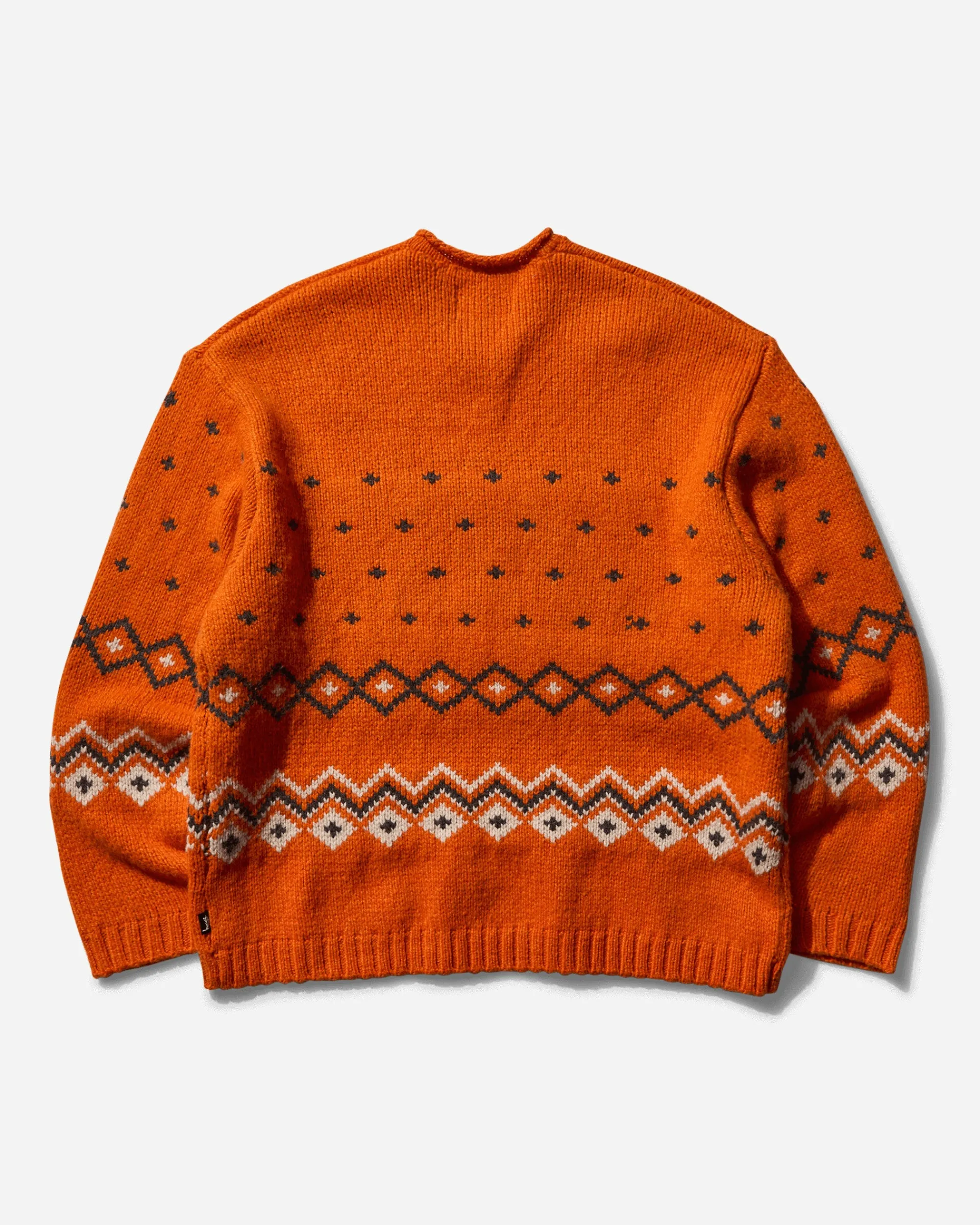 Stüssy Knitwears|Knitwear^Men's Roll Neck Fairisle Sweater Orange