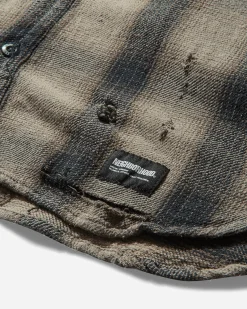 Neighborhood Shirts^Men's Savage Block Hombre Check Shirt Greige