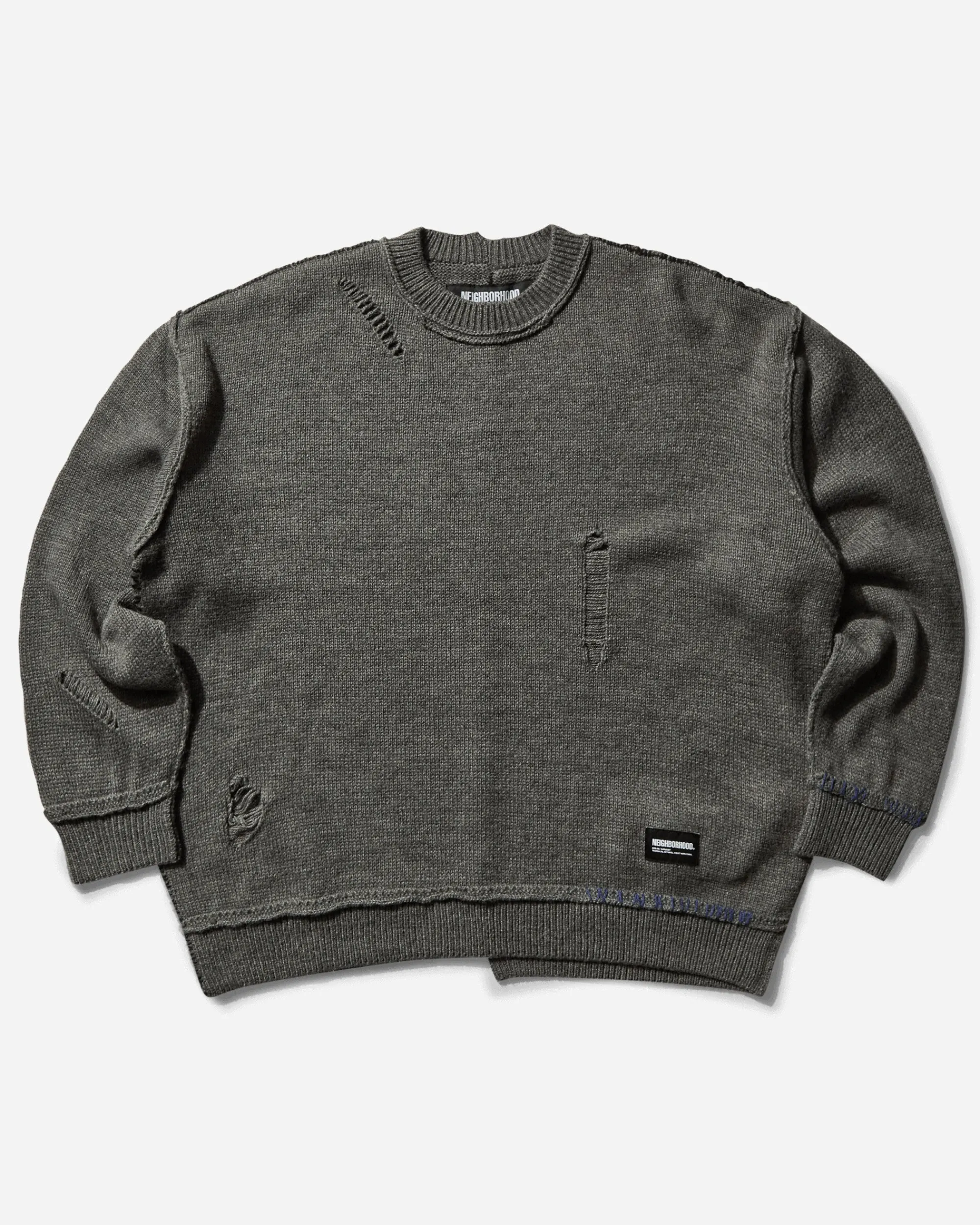 Neighborhood Knitwear^Men's Savage Crewneck Sweater Gray