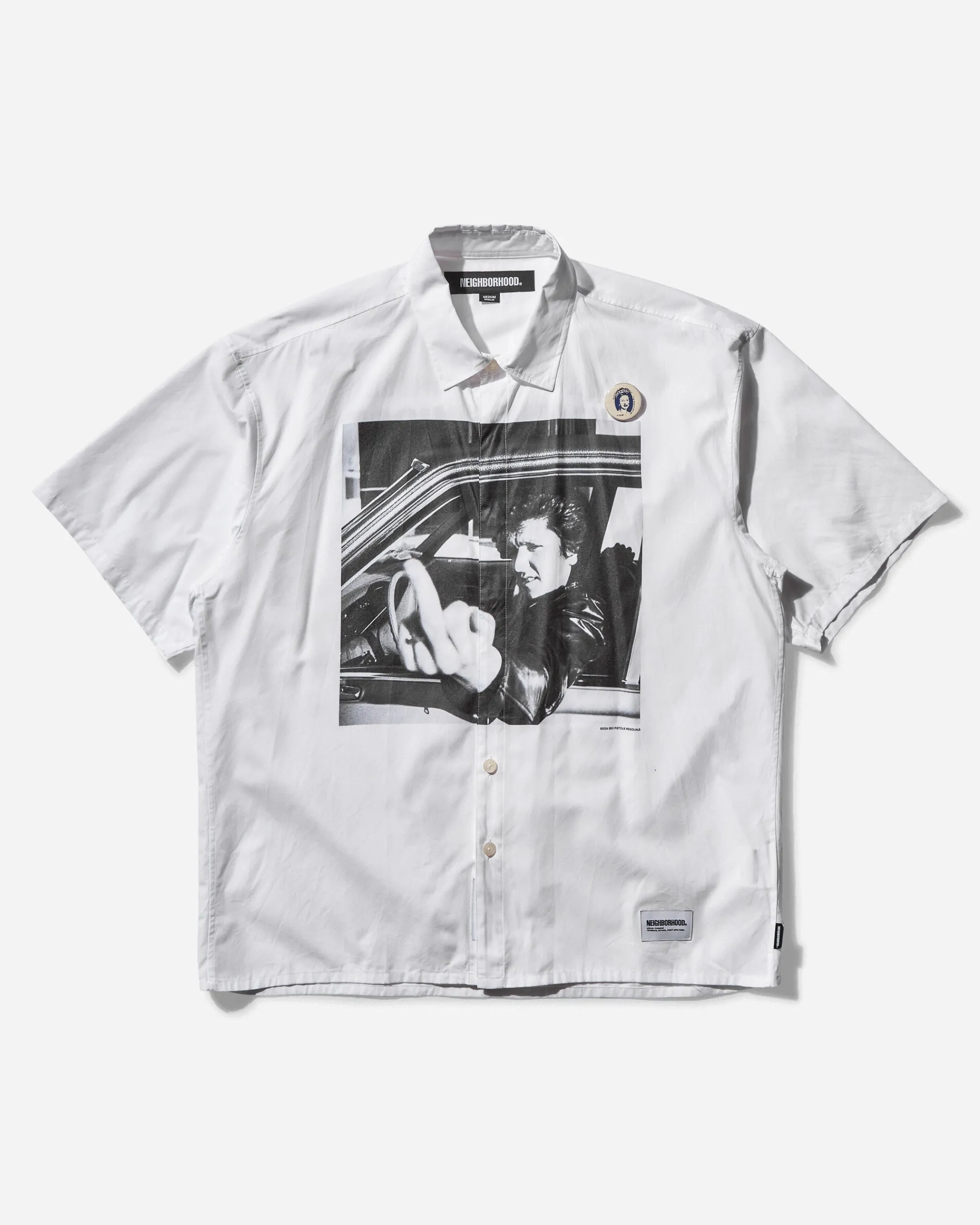 Neighborhood Shirts^Men's Sex Pistols Print Shirt White