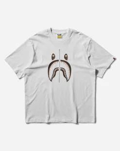 A Bathing Ape T-Shirts^Men's Shark T-Shirt N.2 White