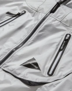 and wander Coats And Jackets^Men's Sheer Loose Fitting Rain Jacket White