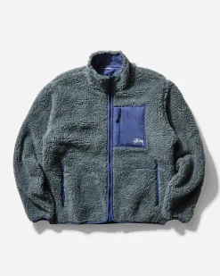 Stüssy Coats And Jackets|Coats And Jackets^Men's Sherpa Reversible Jacket Bluestone
