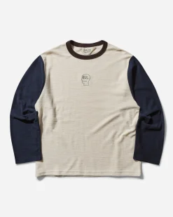 Brain Dead T-Shirts|T-Shirts^Men's Slubby Longsleeve Baseball T-Shirt Natural