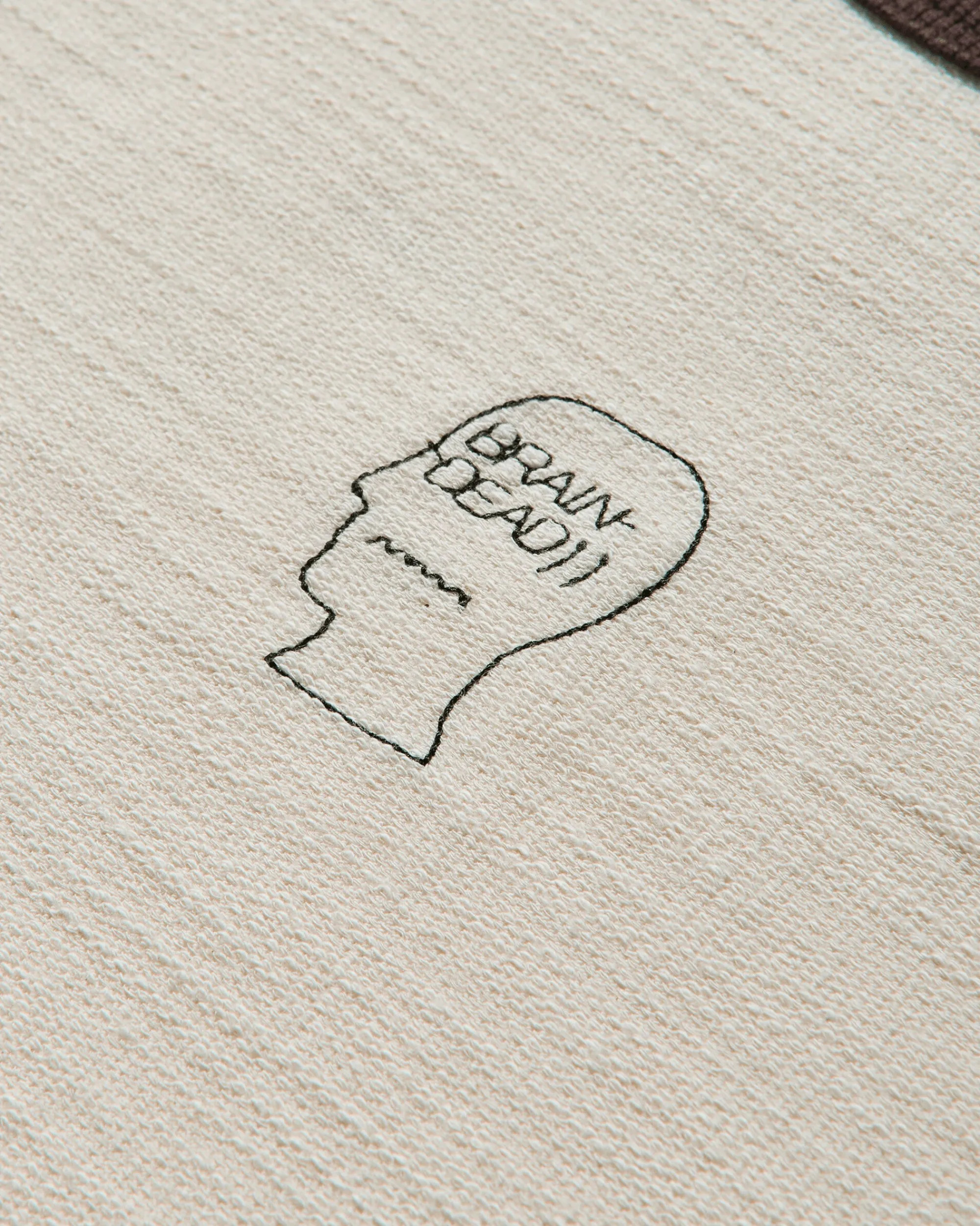 Brain Dead T-Shirts|T-Shirts^Men's Slubby Longsleeve Baseball T-Shirt Natural