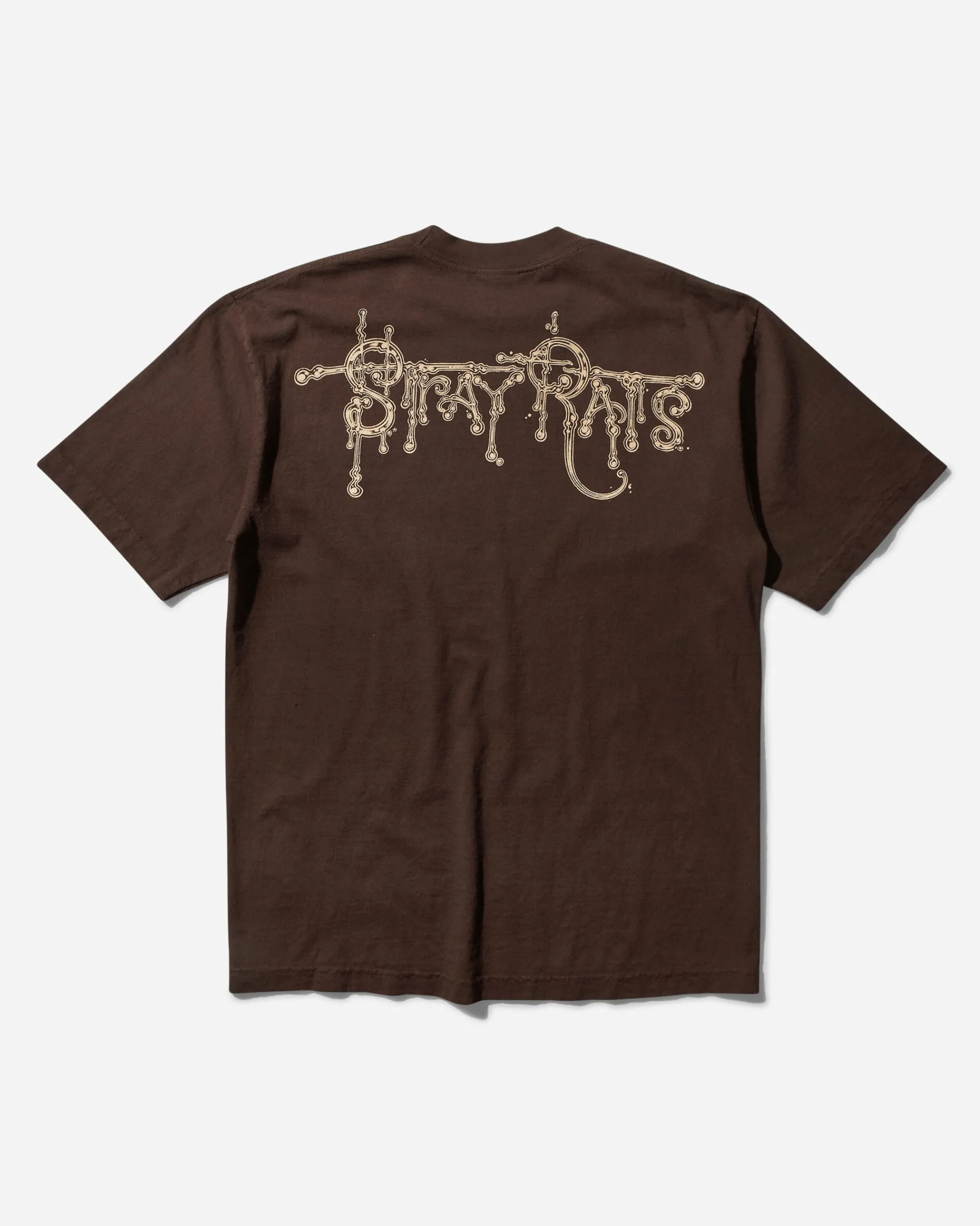 Stray Rats T-Shirts^Men's Smoking Rat T-Shirt Brown