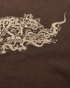 Stray Rats T-Shirts^Men's Smoking Rat T-Shirt Brown