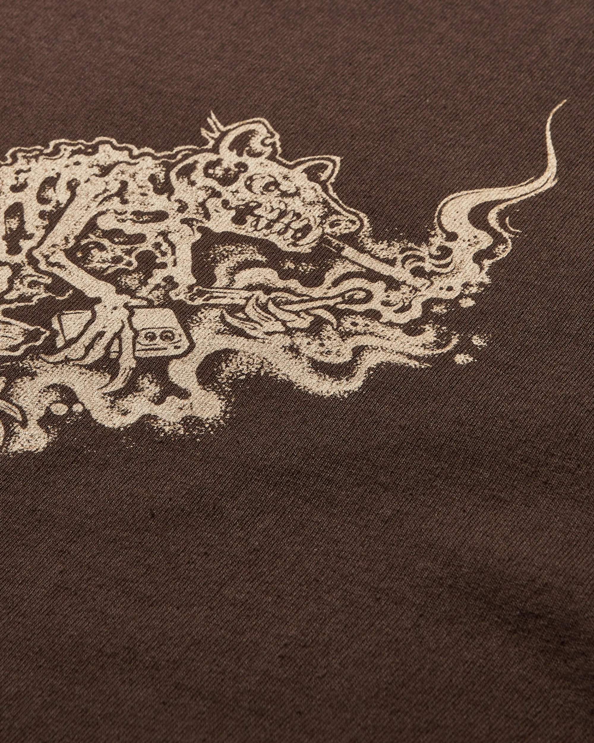Stray Rats T-Shirts^Men's Smoking Rat T-Shirt Brown
