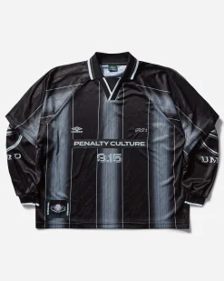 Umbro T-Shirts^Men's Soccer V-Neck Longsleeve T-Shirt Black
