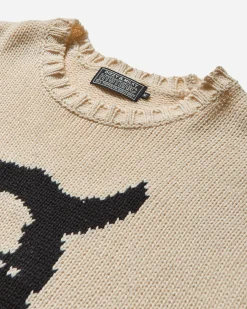 Hysteric Glamour Knitwear^Men's Speak No Evil Sweater Dirty White