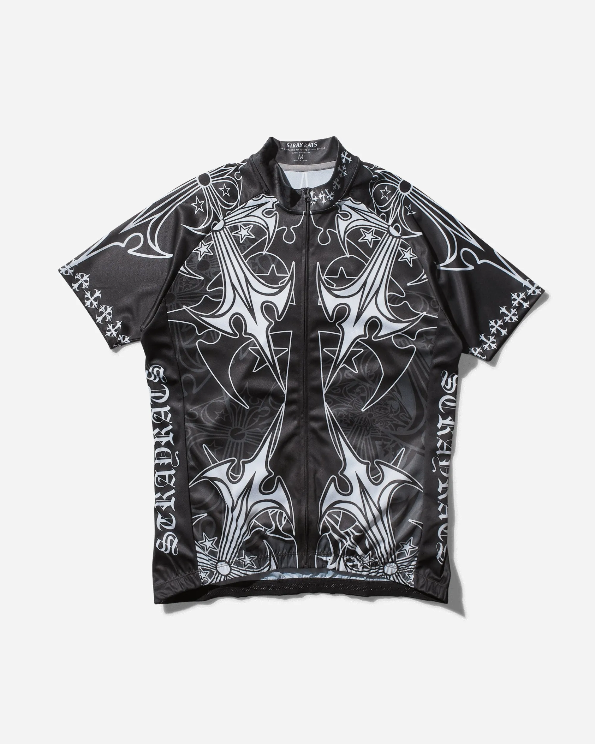 Stray Rats T-Shirts^Men's Star Cross Cycling Jersey Black