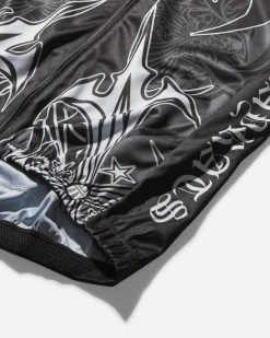 Stray Rats T-Shirts^Men's Star Cross Cycling Jersey Black