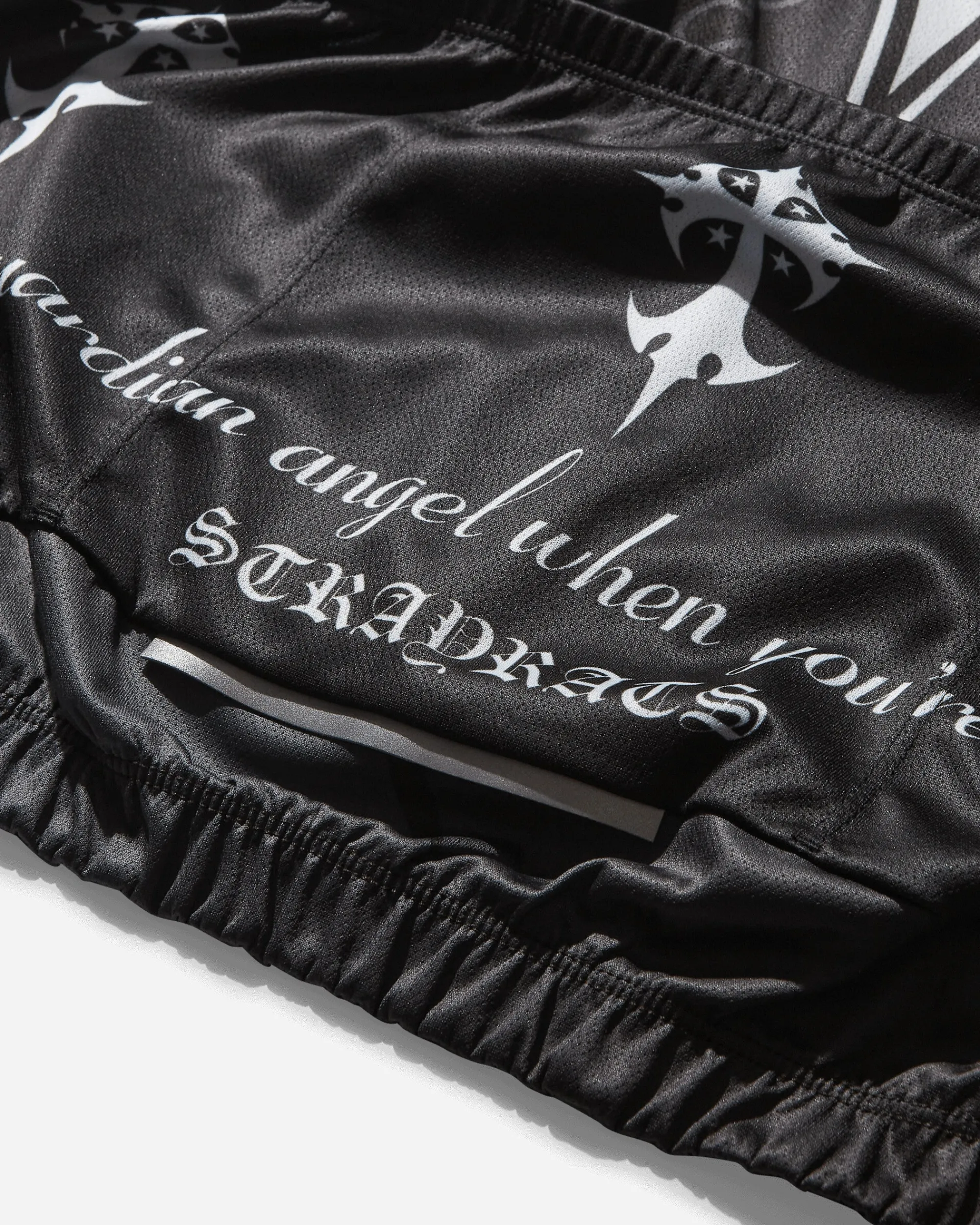 Stray Rats T-Shirts^Men's Star Cross Cycling Jersey Black