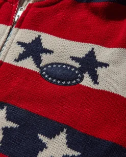 AFB Sweatshirts^Men's Star Knit Hoodie Red