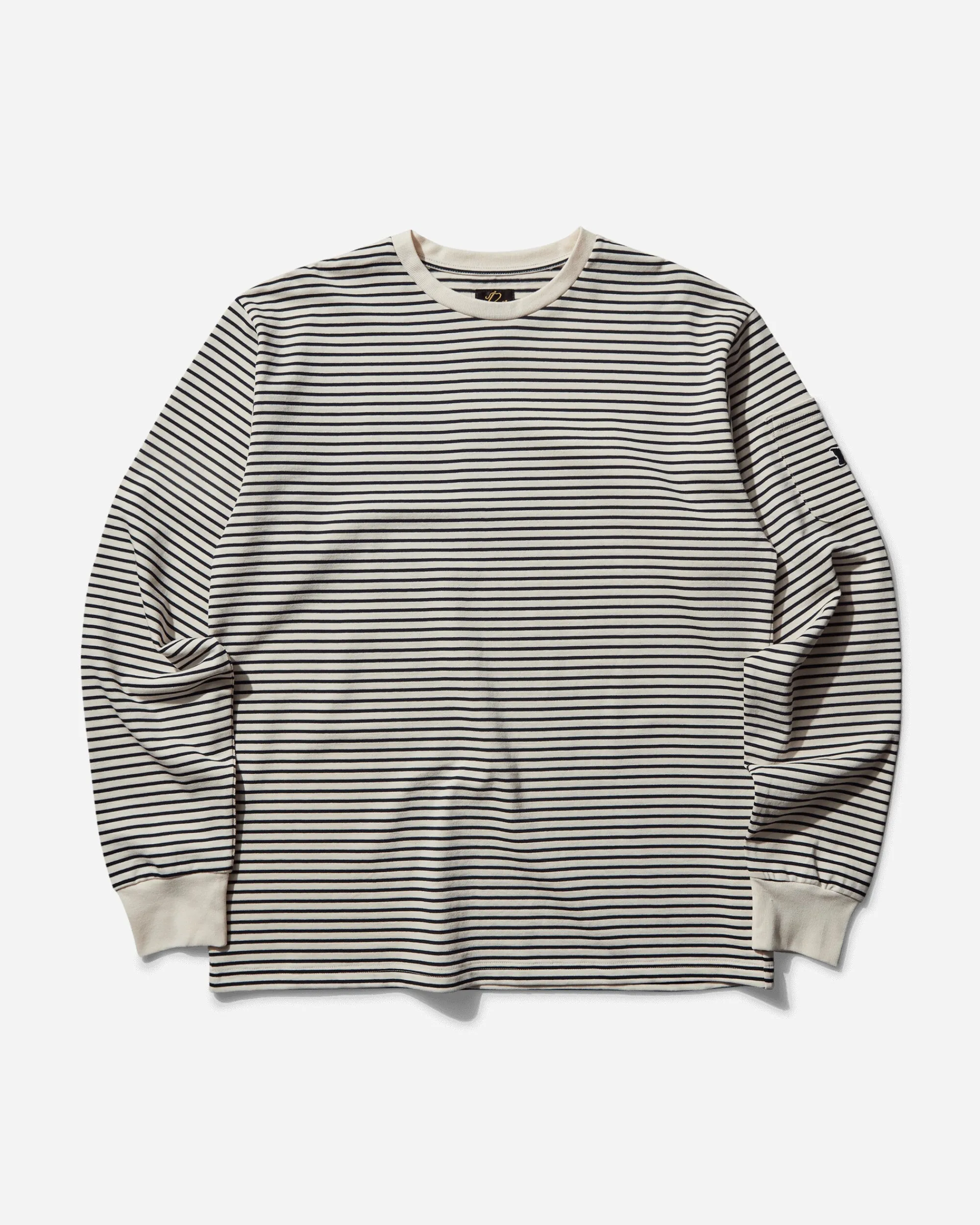 Needles T-Shirts|T-Shirts^Men's Stripe Crewneck Longsleeve T-Shirt White / Navy