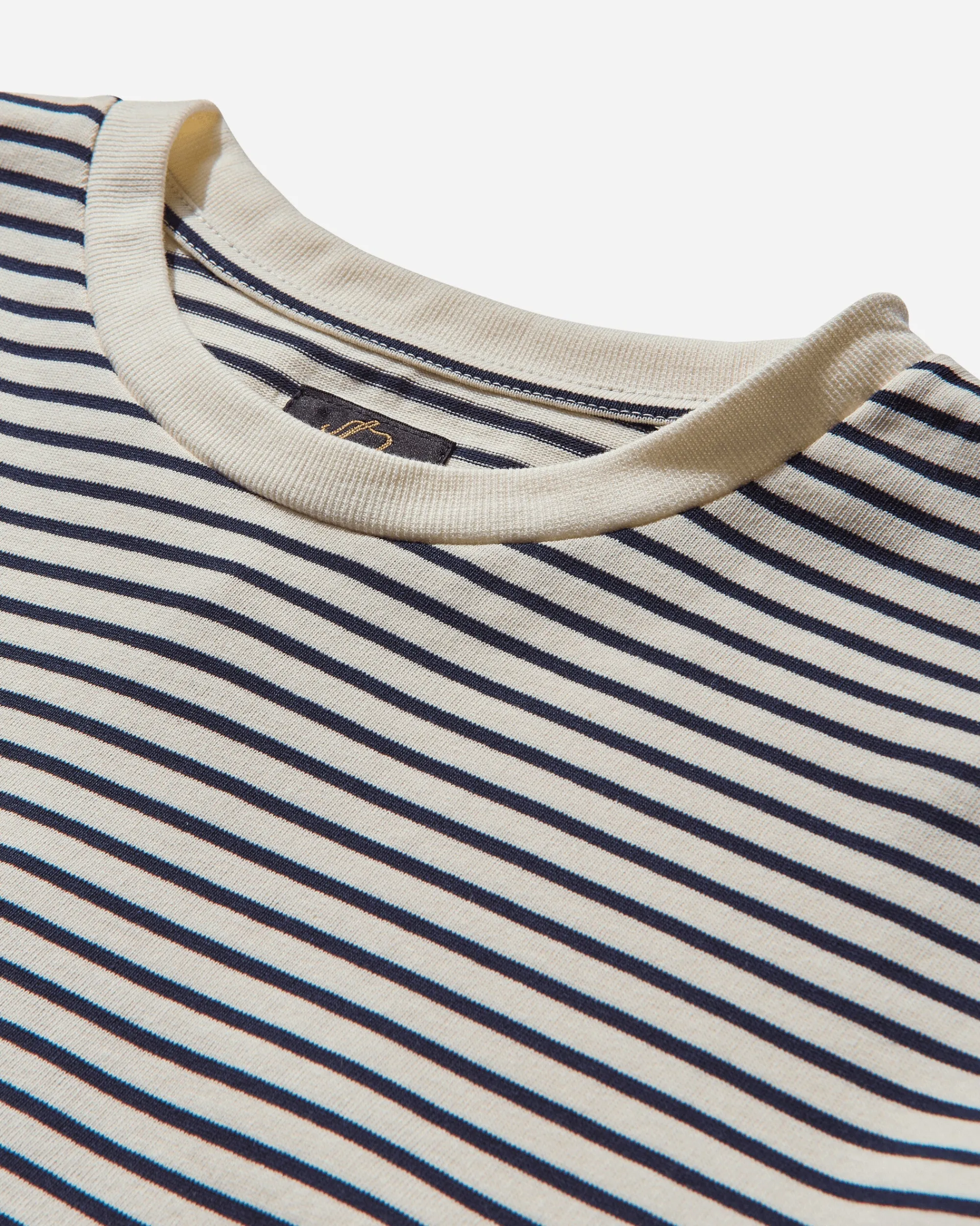 Needles T-Shirts|T-Shirts^Men's Stripe Crewneck Longsleeve T-Shirt White / Navy