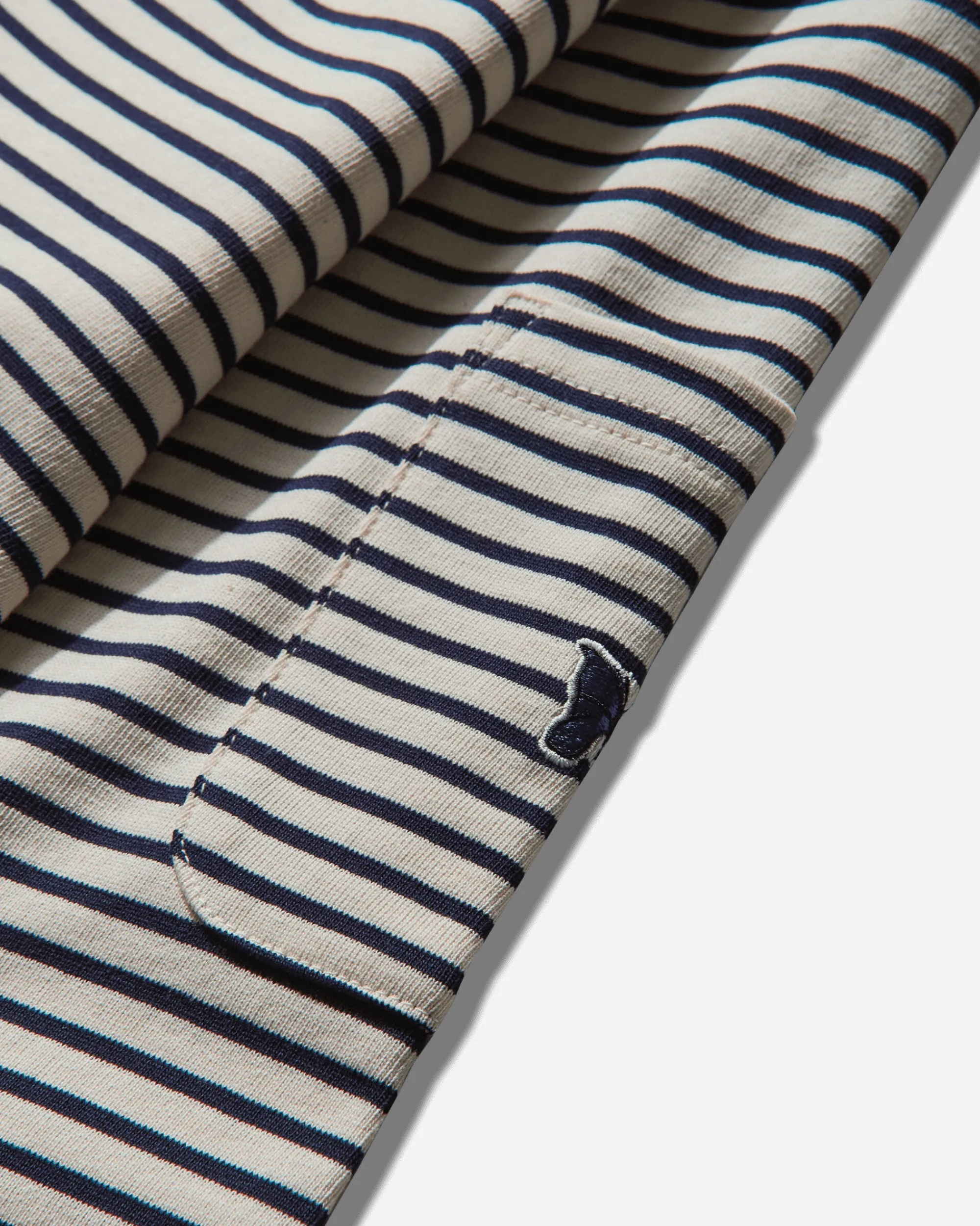 Needles T-Shirts|T-Shirts^Men's Stripe Crewneck Longsleeve T-Shirt White / Navy