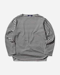 Junya Watanabe MAN T-Shirts^Men's Striped Longsleeve T-Shirt Off White / Navy