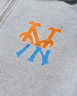 aNYthing Sweatshirts^Men's Subway Series Zip-Up Hoodie Heather Grey