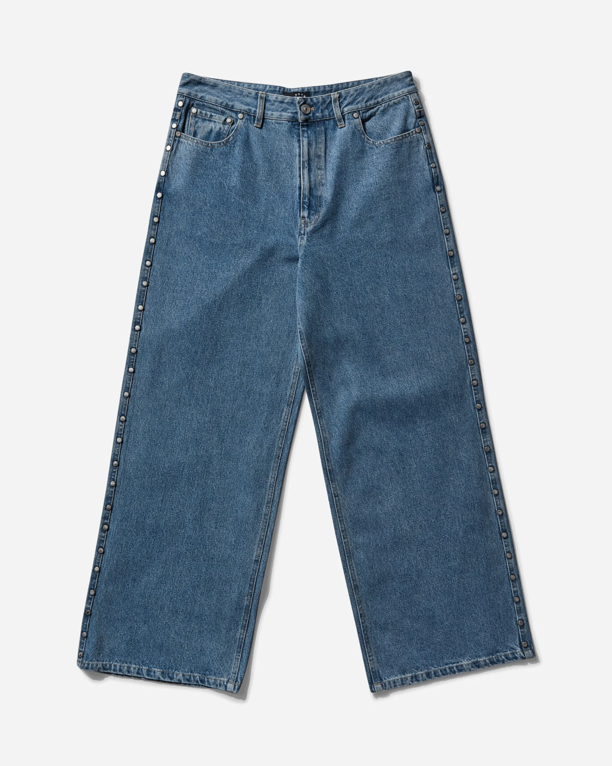 AFB Pants^Men's Super Baggy Studded Pants Indigo