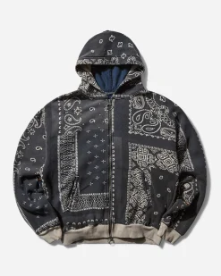KAPITAL Sweatshirts^Men's SWT Knit Bandana Bivouac Hoodie Black