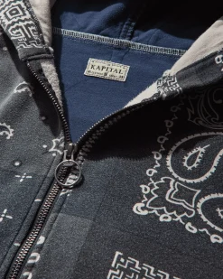 KAPITAL Sweatshirts^Men's SWT Knit Bandana Bivouac Hoodie Black