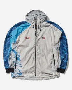 Oakley Coats And Jackets^Men's Team USA Surfing Windbreaker Liquid Gray