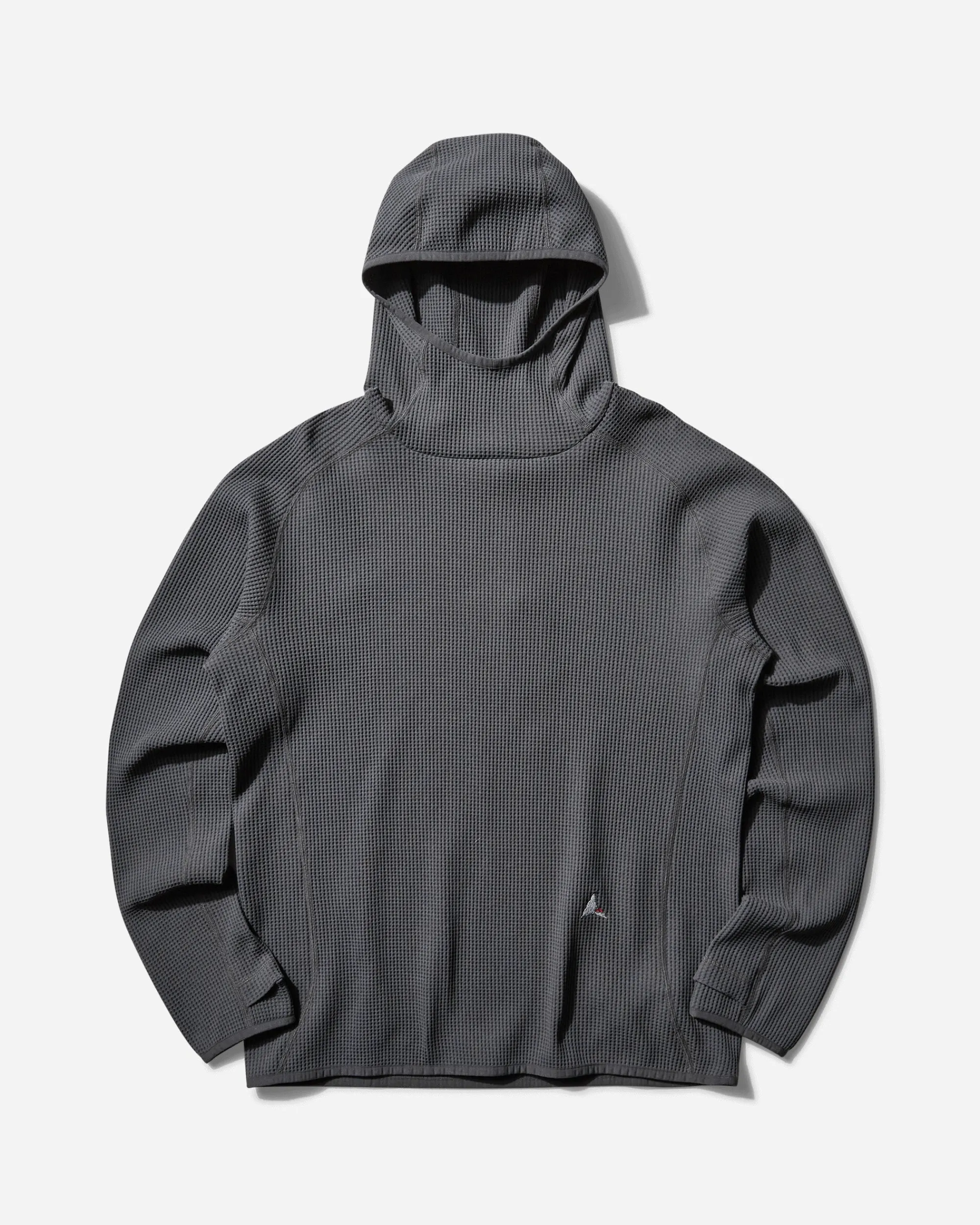 ROA T-Shirts^Men's Thermal Waffle Hoodie Asphalt