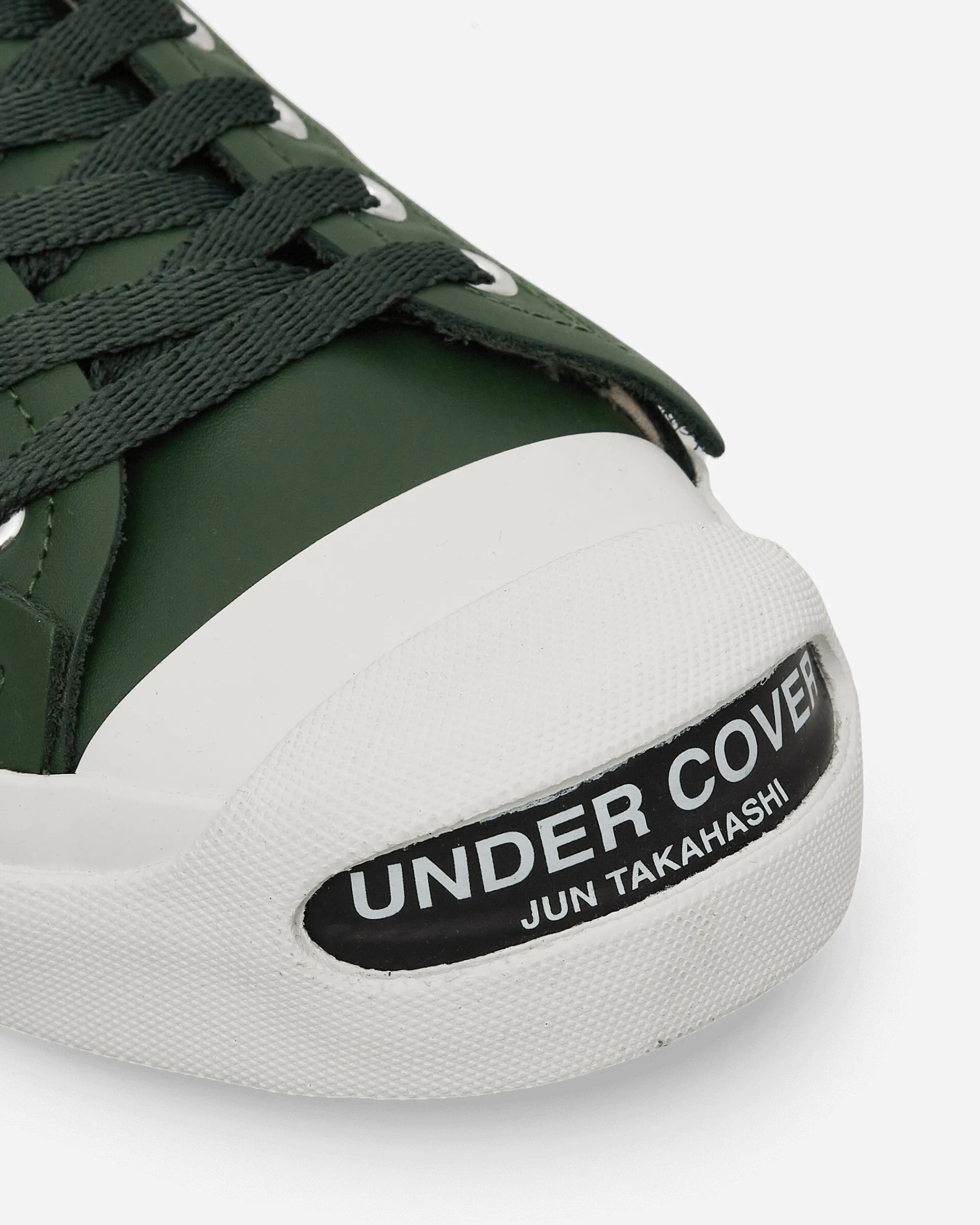 Undercover Sneakers·Low|Sneakers^Men's Toe Logo Leather Sneakers Green