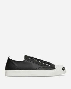 Undercover Sneakers·Low|Sneakers^Men's Toe Logo Leather Sneakers Black