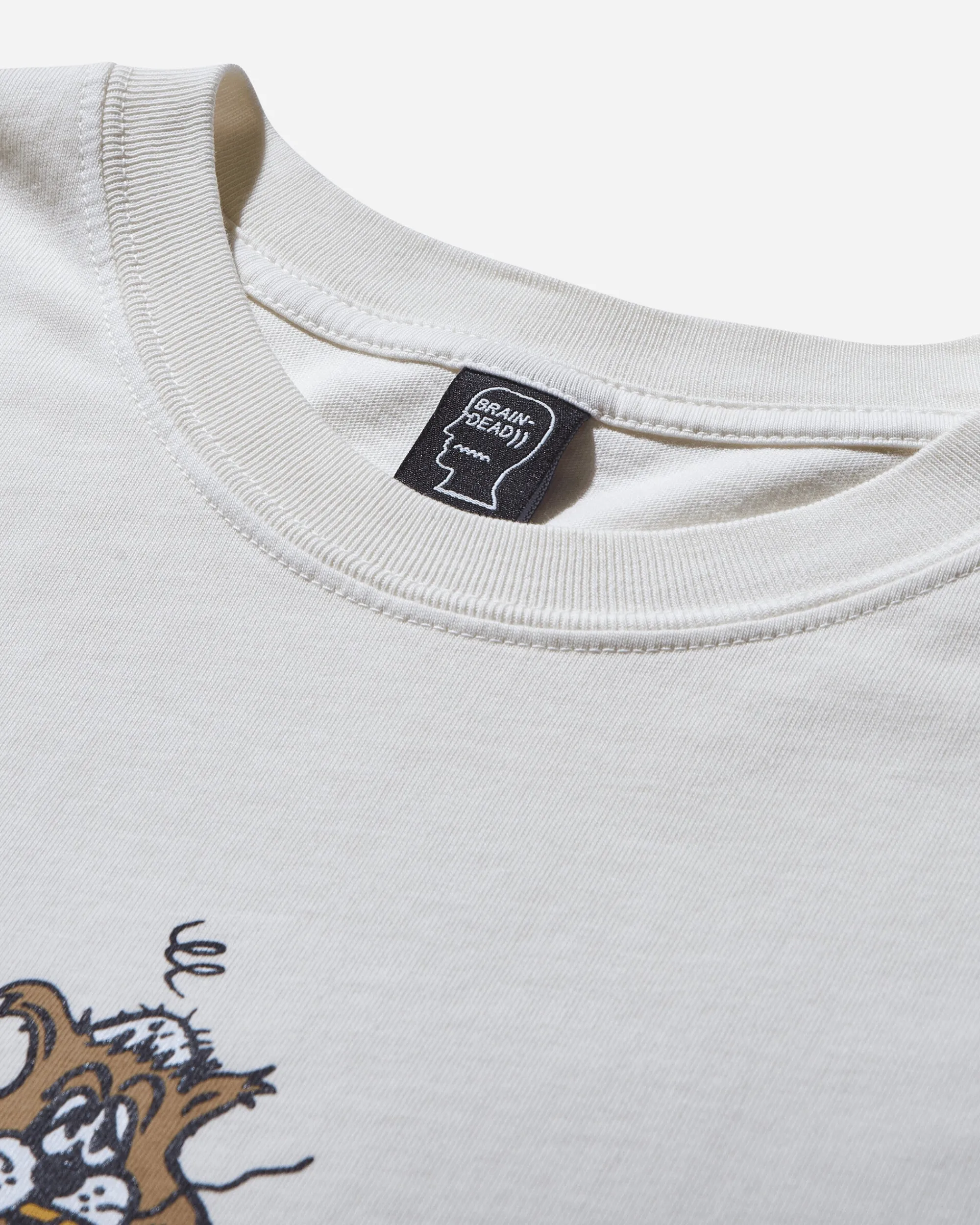 Brain Dead T-Shirts|T-Shirts^Men's Trash Cat T-Shirt Natural